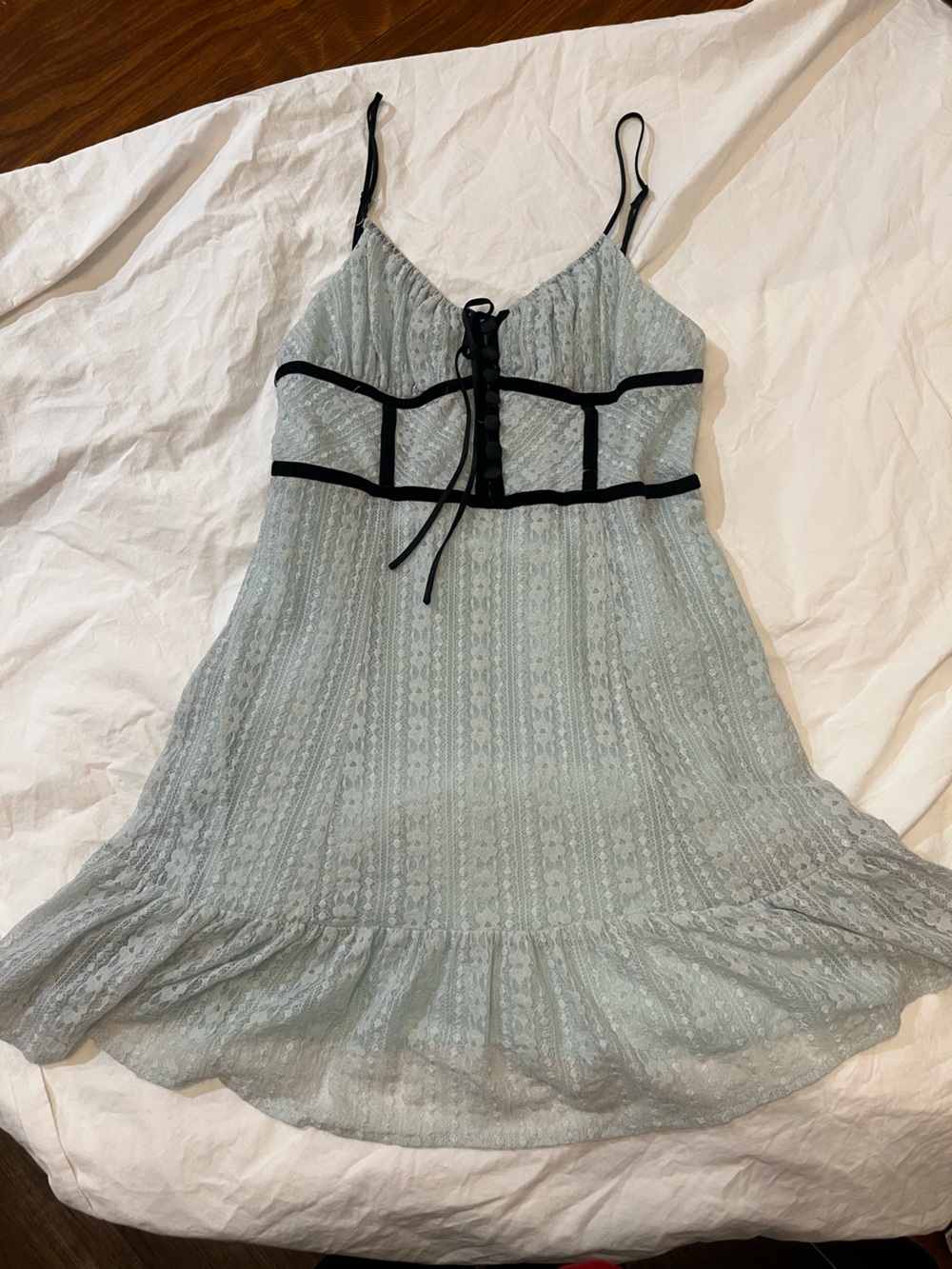Mini Dress in blue & black Size Small urban outfitters